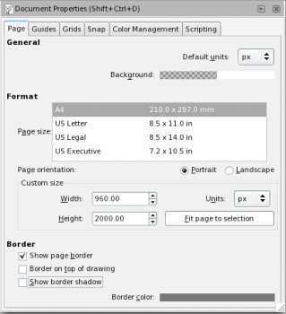 Document size for our website.