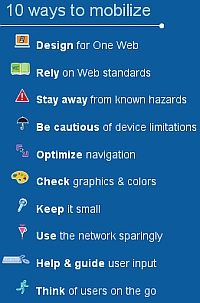 Mobile Web Best Practices flip card excerpt
