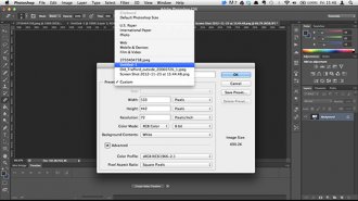 Photoshop web presets