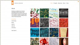 Screenshot of Jessica Hische's portfolio at