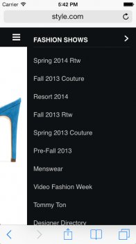 static navigation menu